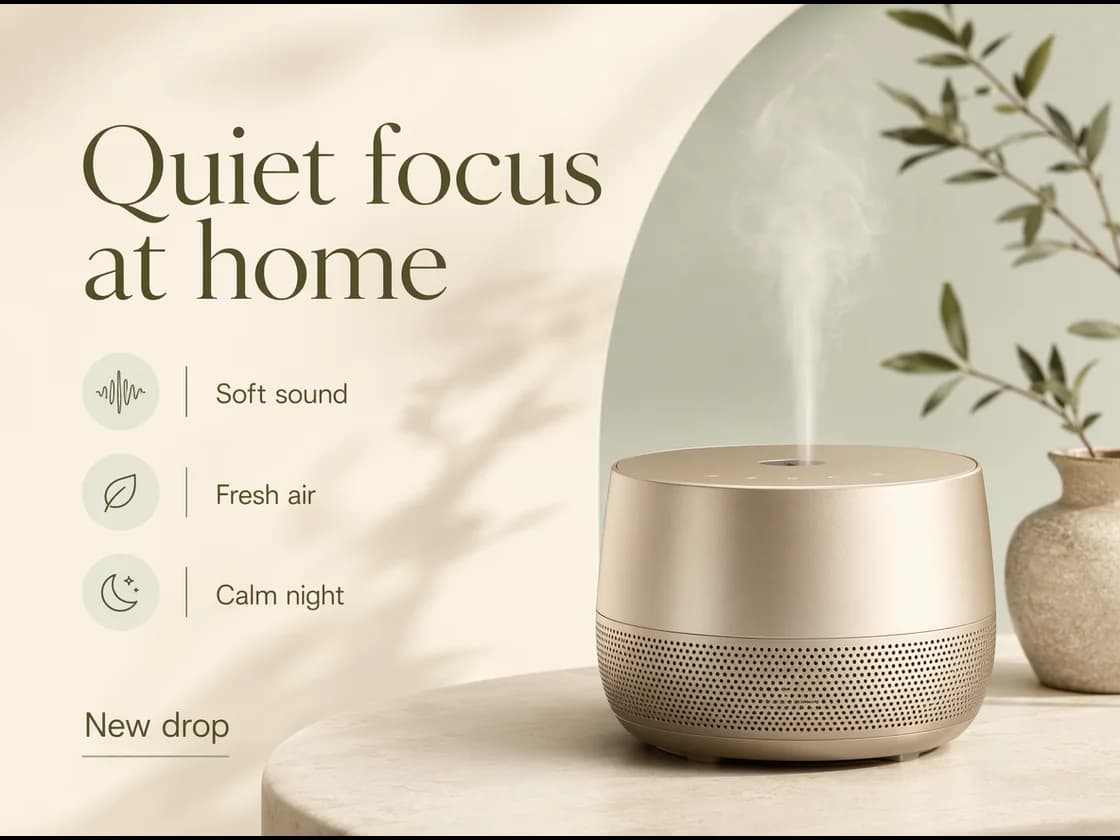 English translated smart aroma speaker poster