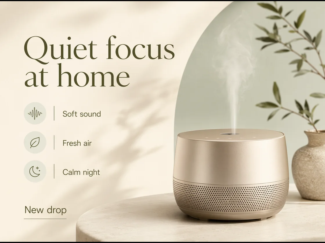 English translated smart aroma speaker poster